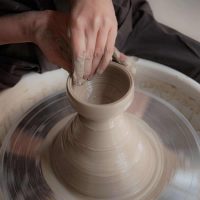 Potter at the wheel